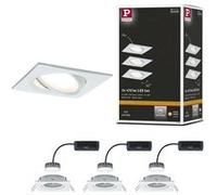 Spot encastré LED Nova Plus Coin Kit de base orientable carré 84x84 mm 50° Coin 3x6W 3x470lm 230V gradable 2700K Blanc dépoli Blanc dépoli G