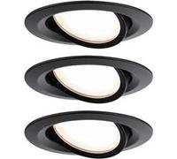Spot encastré LED Nova Plus Coin Kit de base orientable IP65 rond 93mm 30° Coin 3x6W 3x470lm 230V gradable 2700K Noir mat Noir mat G