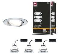 Paulmann Luminaire encastrable LED Coin Slim 93903 LED intégrée 18 W aluminium brossé jeu de 3