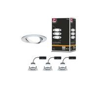 Spot encastré LED Nova Plus Coin Kit de base orientable rond 84mm 50° Coin 3x6W 3x470lm 230V gradable 2700K Alu tourné