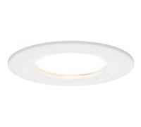 Paulmann 93869 Kit encastrés Premium Coin Slim, dimmable, rond, fixe LED 1x6,8W, 2700K, 230V, 51 mm, Blanc mat/Alu