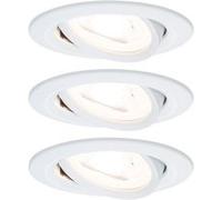 Spot encastré LED Nova schwenkbar Kit de base orientable rond 84mm 50° GU10 3x6,5W 3x460lm 230V 2700K Blanc dépoli Blanc dépoli G