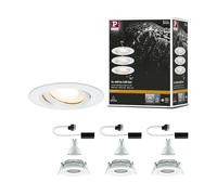 Paulmann Spot encastrable pour salle de bains jeu de 3 21 W blanc mat