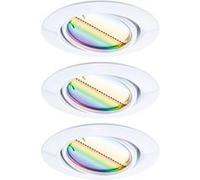 Spot encastré LED Smart Home Zigbee 3.0 Base Coin Kit de base orientable rond 90mm 20° Coin 3x4,9W 3x420lm 230V gradable RGBW+ Blanc Blanc G