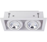 Spot Encastré Plafonnier Carré Blanc Métal Blanc GU10 ES111 Réglable