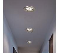 Spot Encastré Spot Encastrable Spot de Plafond LED Verre Satiné Nickel D 8 CM 3x