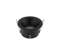 Spot Encastré TEAGAN Noir De Plafond GU10 Ø8,5cm Luminaire Rond Pour Couloir