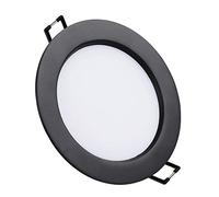 Spot encastré Ultra-Mince Noir à LED 110 V 220 V, Spot intégré créatif en Aluminium, Rond, encastré, plafonnier Plat, Panneau à Grille Mince, éclairage de Plafond pour Salon, galerie Commerciale