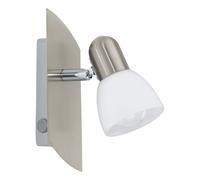 Spot ENEA E14 1X25W en acier nickel mat 190x70mm