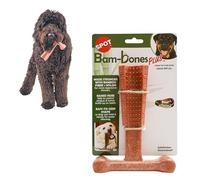 SPOT Ethical Pet Bam-Bones Plus Jouet à mâcher en Bambou pour Chien Saveur bœuf Taille L
