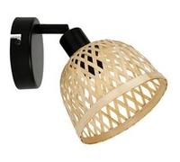 Spot Hanoi en métal et bambou Ostaria Noir et naturel G