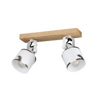 Spot KILBURN E27 2X40W en bois marron 360x0x170mm