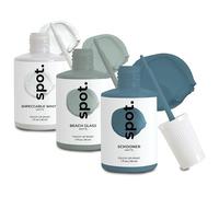 spot. Kit de retouche de peinture bleue Finition mate, auto-apprêtante, séchage rapide avec applicateur au pinceau pour armoires, murs, portes et meubles - Pack de 3 couleurs