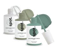 spot. Kit de retouche de peinture verte Finition mate, auto-apprêtante, séchage rapide avec applicateur au pinceau pour armoires, murs, portes et meubles - Pack de 3 couleurs