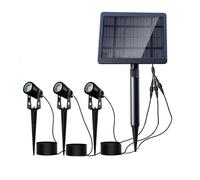 Spot Lampe Solaire Exterieur Projecteur Solaire pour IP65 3000K 2 Niveaux de Luminosité Éclairage de Jardin Dusk to Dawn pour Ar