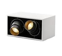 Spot Led 10 W À Double Tête, Rotatif À 360°, Éclairage De Plafond 3 000/4 000 K, Focale Réglable, Éclairage D'Accentuation, Applique Murale Rectangulaire Pour Salle À Man-White-Neutral light-4000K