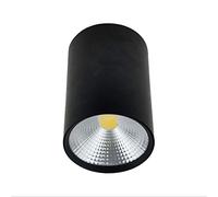 Spot LED 15 W pour vitrine, comptoir à vin, éclairage cylindrique monté en Surface, Finition Noire, luminaire de Plafond, lumière Blanche Chaude 6 000 K