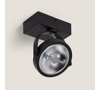 LEDKIA LIGHTING Spot LED 15W CREE en Saillie Orientable AR111 Dimmable Noir 2700K Blanc chaud