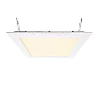 Spot LED 18 W encastrable carré panneau blanc ultra fin aluminium trou 20 cm