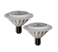 Spot LED Ar70 Ba15d 7W AC DC 12V Base 3000K Blanc chaud Réflecteur lumière 70W Ampoules de rechange pour intérieur/extérieur/maison/bureau Faisceau 38° 7.00W, Paquet de 2