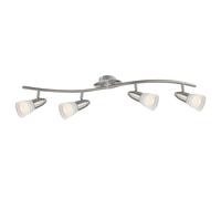 Spot LED au plafond chromé salon salle à manger éclairage spot en verre pivotant Globo 54536-4