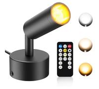 Spot LED avec minuterie et télécommande, luminosité et température de couleur réglables pour plantes d'intérieur et œuvres d'art