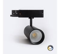 Spot Led Carlo 40w Pour Rail Triphasé Cct Sélectionnable No Flicker Noir Sélectionnable (4000k - 5000k - 6000k)
