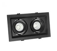 Spot LED carré encastrable pour Plafond, Rotation à 45°, Montage encastré, Spot directionnel incliné, Lampe d'appoint pour Salon, Chambre à Coucher, Couloir