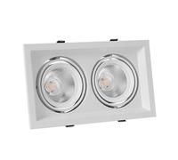 Spot LED carré encastrable pour Plafond, Rotation à 45°, Montage encastré, Spot directionnel incliné, Lampe d'appoint pour Salon, Chambre à Coucher, Couloir