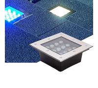 Spot LED Carré Encastrable - Projecteurs LED, IP67 Étanche Basse Tension Spot LED, Lampe Jardin Enterré 12V, LED Encastrable Lampe Exterieur, pour Terrasse Jardins, Allées De Piscines ( Color : Warm w
