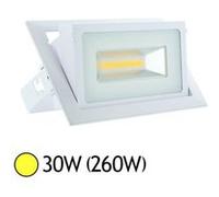 Spot Led COB 30W (260W) encastrable orientable Blanc chaud Blanc chaud G