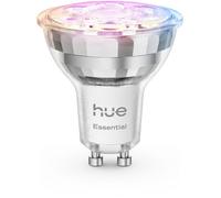Philips Hue Essential Spot LED Connecté GU10, White and Color Ambiance, 4,7 W, 2200-6500 K, 345 lumens, intensité réglable, compatible Alexa, Google Assistant et Apple Home, pack de 1