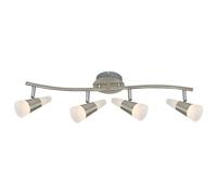 Spot LED de plafond, plafonnier, éclairage de plafond, spots orientables, nickel mat, 20 W, 1 200 lm, 3 000 K, L x l x H 62 x 17 x 16 cm