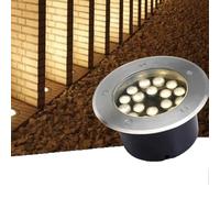 Spot LED D'extérieur Encastrable, Étanche IP67, Éclairage De Jardin Rond en Acier Inoxydable AC85-265 V, Idéal pour Une Terrasse, Une Allée Ou Un Patio(Red Light,15 W)