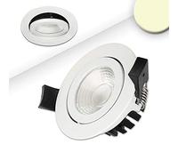 Spot LED d'extérieur encastrable IP65, 8 W, 60°, rond, blanc chaud, orientable, intensité variable