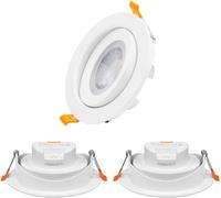 Spot LED dimmable 12W plafonnier incliné directionnel LED encastré downlight angle de faisceau réglable