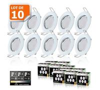 Spot LED Dimmable 7W Blanc Neutre - LAMPESECOENERGIE - Ampoule GU10 - Encastrable