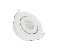 Spot LED Downlight COB 1W Orientable Rond Blanc Coupe Ø 44mm No Flicker 2700K Blanc chaud