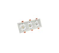 Spot Led Downlight Cree-Cob Madison Orientable 3x10w (Ugr 19) Coupe 295x110mm 5000k Blanc Froid