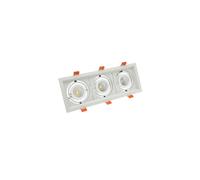 Spot Led Downlight Cree-Cob Madison Orientable 3x10w (Ugr 19) Coupe 295x110mm 5000k Blanc Froid