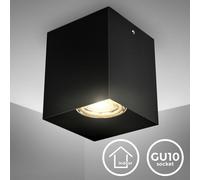 Spot LED en saillie noir éclairage plafond métal carré douille GU10 plafonnier