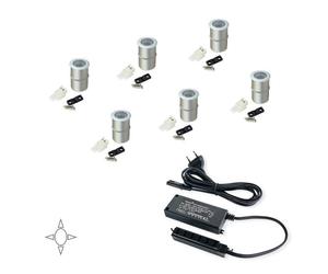 Spot LED - encastrable - 12 V - aluminium - kit de 6 - Alcor EMUCA