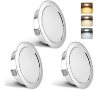Spot LED Encastrable 230V 3W 3CCT IP44 Spotsplafond 55-58mm 3PCS Chrome