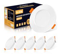 Spot LED Encastrable, 230V 6W Spots de Plafond, Blanc Froid 6000K Led Spot Encastré, 600LM Étanchéité, Diamètre du Trou Φ68-80mm, IP44 Éclairage de Plafond pour salle de Salon Couloir Bain, Lot de 6