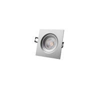 EDM Downlight LED encastrable 31658 – 5 W 380 lm cadre chromé carré Blanc chaud 3200 K