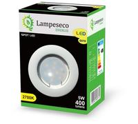 Spot Led Encastrable Blanc Lumière Blanc Chaud 5W - LAMPESECOENERGIE - GU10 - Kit Complet