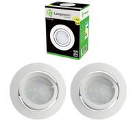 Spot LED Encastrable Blanc Orientable - LAMPESECOENERGIE - Lot de 3 - 5W - 460 Lumens - 4000-4500K