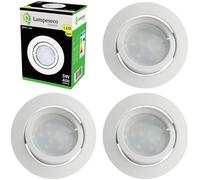 Spot Led Encastrable Blanc Orientable - LAMPESECOENERGIE - Lot de 4 - 5W - Blanc Chaud