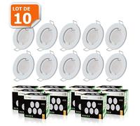 Spot LED encastrable complet rond fixe - LAMPESECOENERGIE - GU10 - Blanc - Intérieur