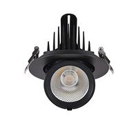 Spot LED encastrable créatif COB 5 W/10 W/15 W, Rotatif à 360°, éclairage de Plafond, Rond, Noir, Rotatif, éclairage décoratif Commercial, Downlight, lèche-Mur intégré